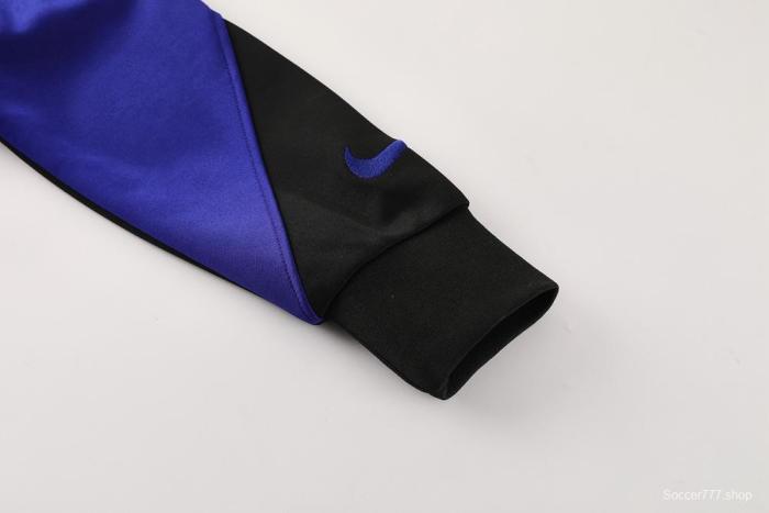 25/26 Barcelona Black/Blue Full Zipper Jacket +Long Pants