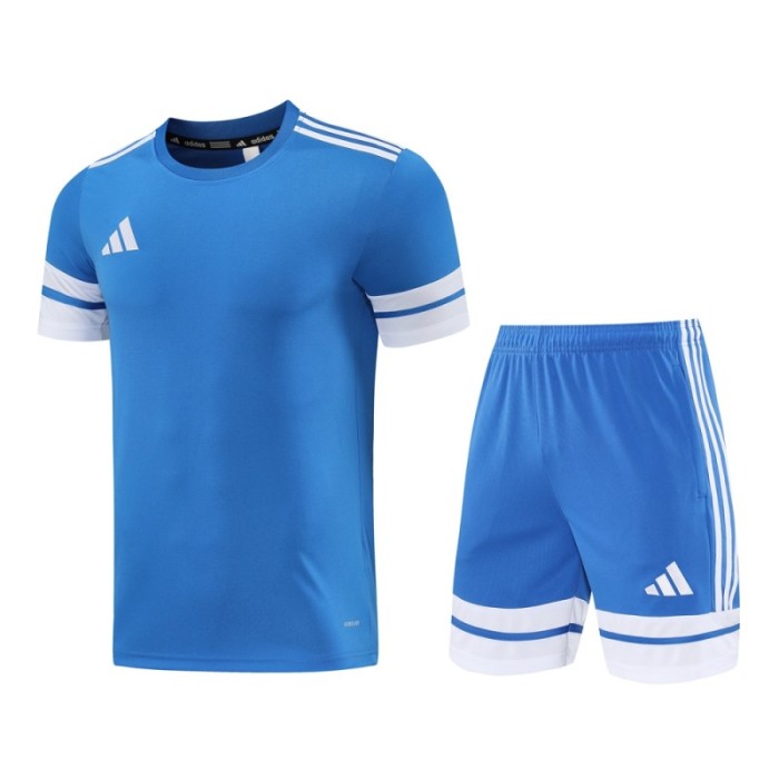2025 Adidas Blue Short Sleeve Jersey+Shorts