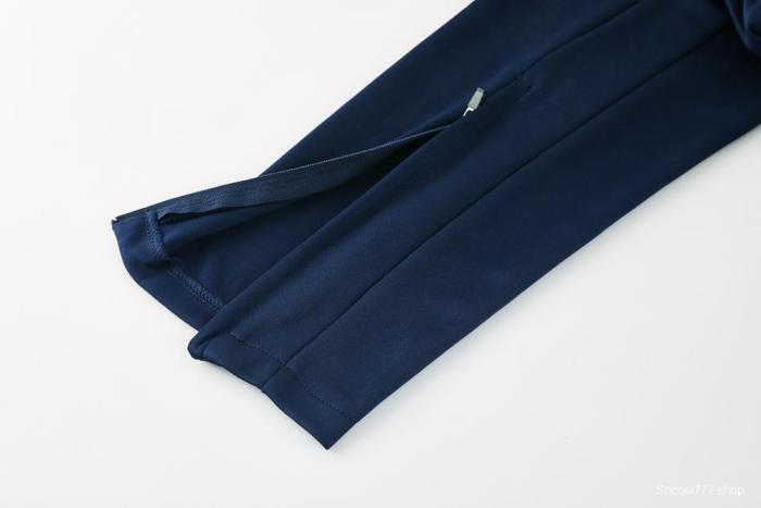 2025 Nike Blue Full Hoodie Zipper Jacket +Long Pants