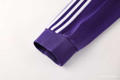 25/26 Real Madrid Purple Full Zipper Jacket +Long Pants