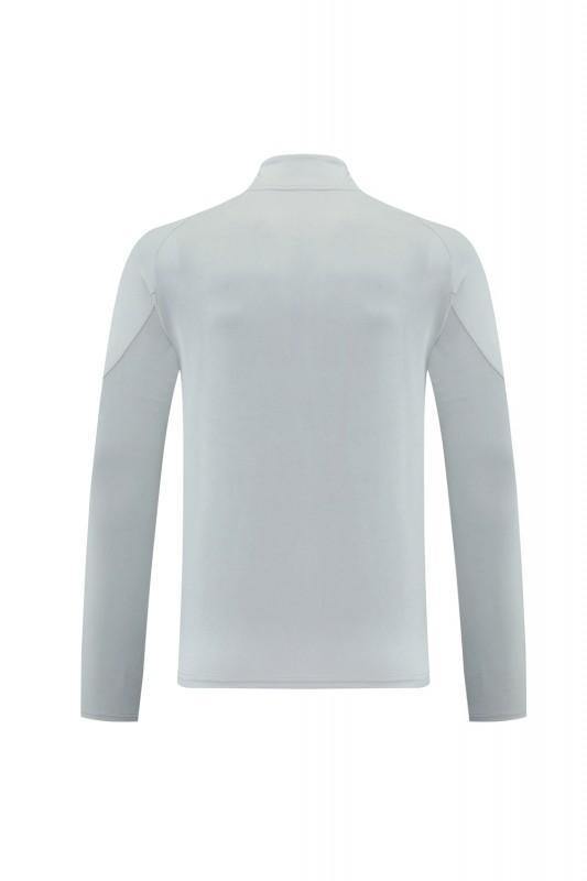 2025 Adidas Light Grey & Black with Leopard Print Pattern Half Zipper Jacket +Long Pants