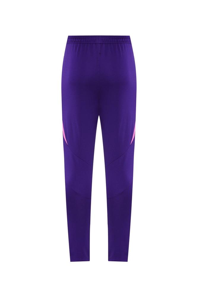 2025 Adidas Purple/Neon Green Half Zipper Jacket +Long Pants