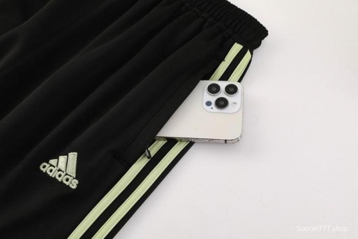 2025 Adidas Light Green/Black Full Zipper Jacket +Long Pants
