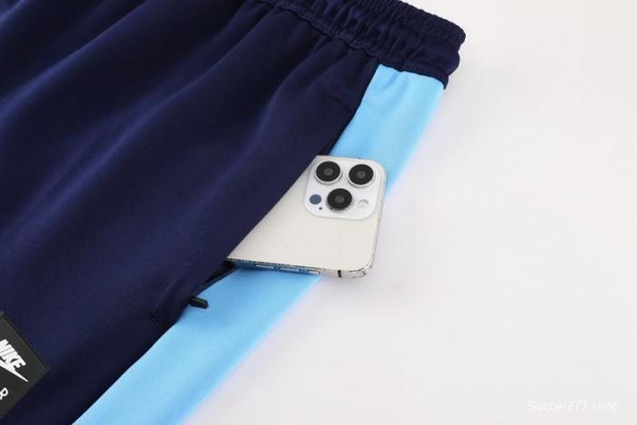2025 NIKE Light Blue/Navy Full Zipper Jacket +Long Pants