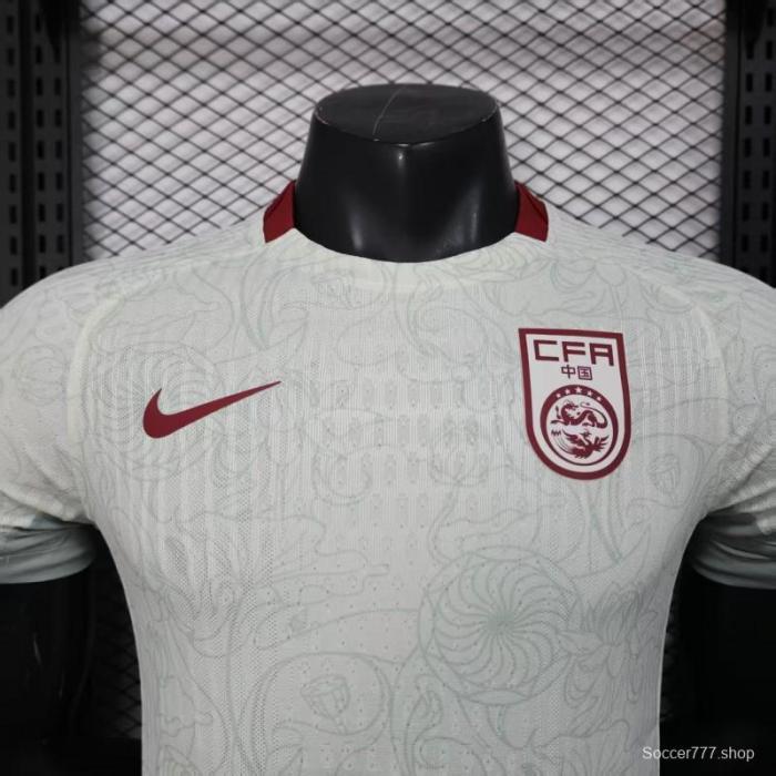 Player Version 2025 China Away WHITE  Jersey