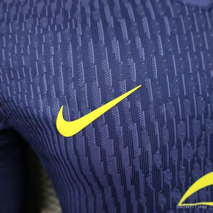 Player Version 25/26 Atletico Madrid Away Blue Long Sleeve Jersey