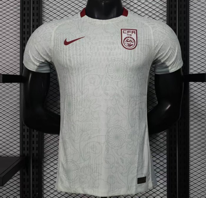 Player Version 2025 China Away WHITE  Jersey