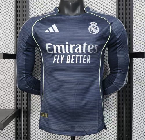 Player Version 25/26 Real Madrid Away Long Sleeve Jersey