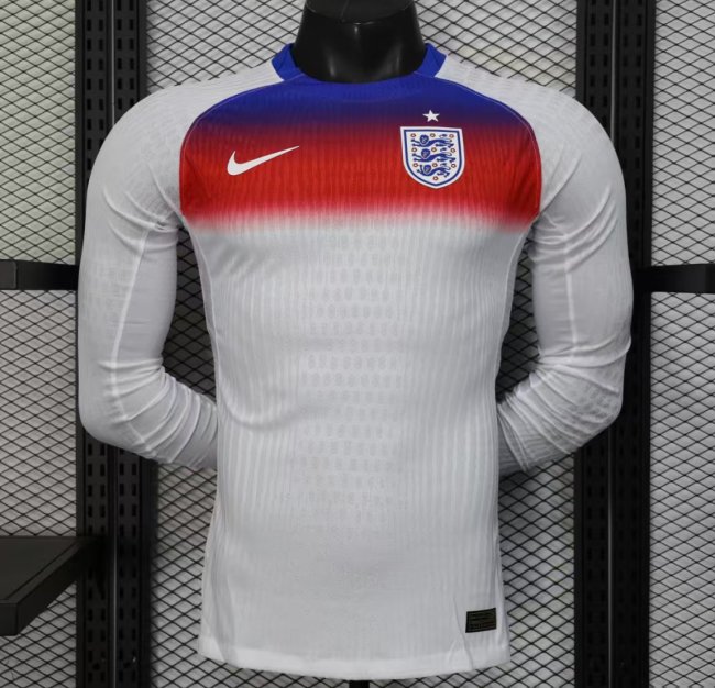 Player Version 2025 England Home Long Sleeve Jersey