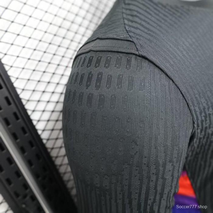 Player Version 2025 England Away Black Long Sleeve Jersey