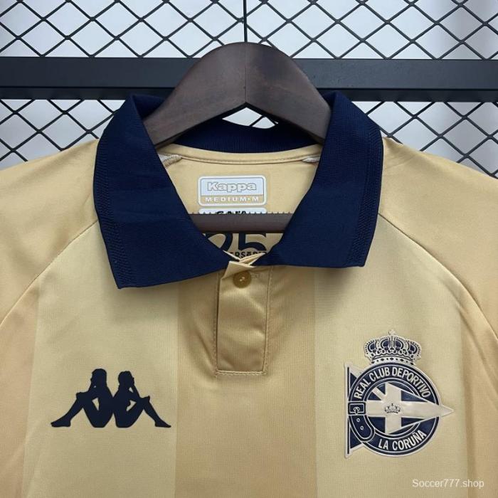 25/26 Deportivo La Coruna Gold Long Sleeve Jersey