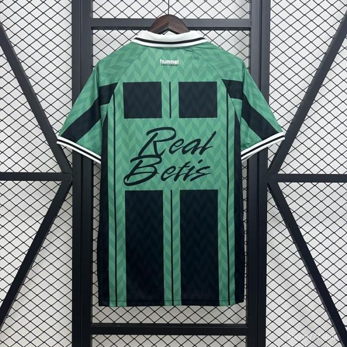 25/26 Real Betis Green with Black Vertical Stripes Jersey