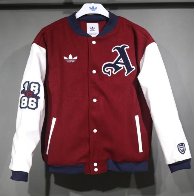 25/26 Adidas Originals xArsenal Wine Baseball VRCT Outdoor Jakcet