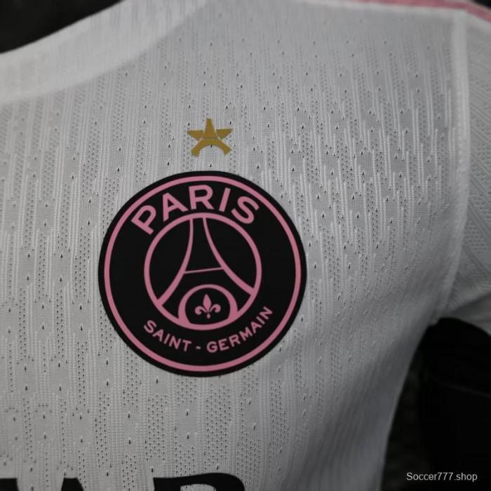 Player Version 25/26 Paris Saint-Germain White with Pink Trim Jersey