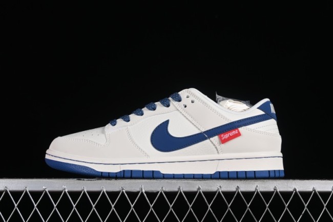 Supreme x Nike SB Dunk Low Casual Skate Shoes with Zoom Air Cushion - DQ1098-335