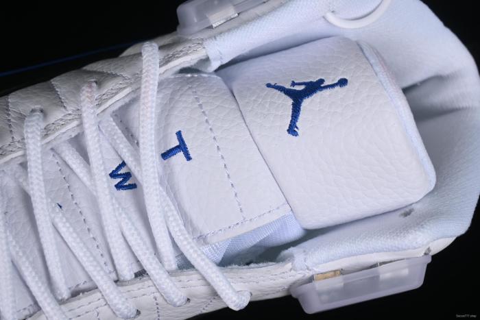 Nike Air Jordan 12 Retro Basketball Shoes in White Black Blue - CT8013-140