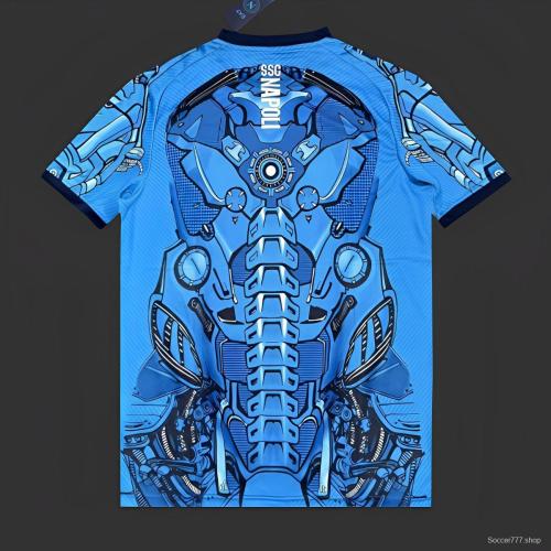 25/26 Napoli EA7 Blue with Robotic Armor Pattern Jersey