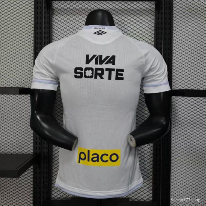 Player Version 25/26 Santos Home Jersey With Full Sponsors