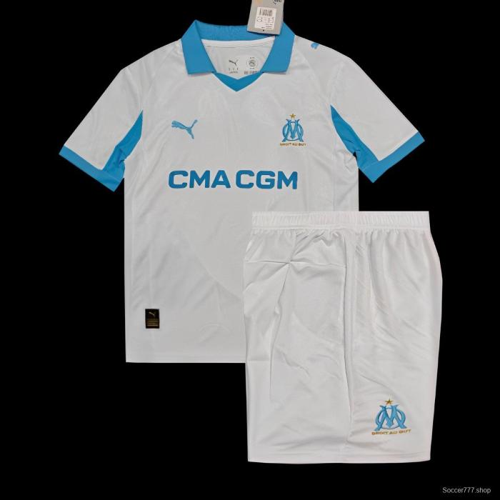 25/26 Kids Olympique Marseille Home Jersey