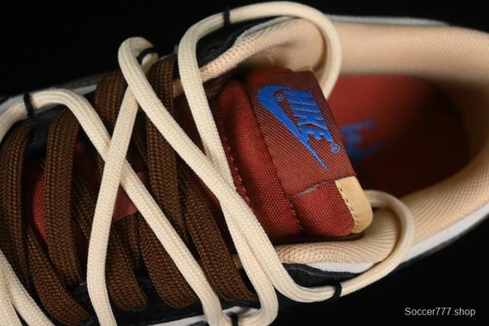 Nike Dunk Low  Mars Stone  Witch Puppet Themed SB Lace-Up Low-Top Casual Sneakers in Black/Mocha Brown - DR9704-200