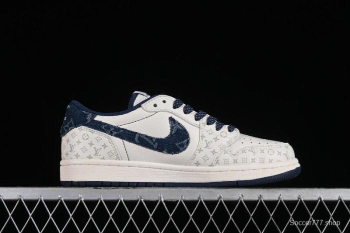 Nike Air Jordan 1 Low OG SP Travis Scott x Fragment Design Retro Sneakers with Reverse Swoosh - SJ2068-004