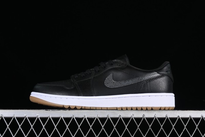Nike Air Jordan 1 Low Golf Shoes Black Snake Pattern - DD9315-005