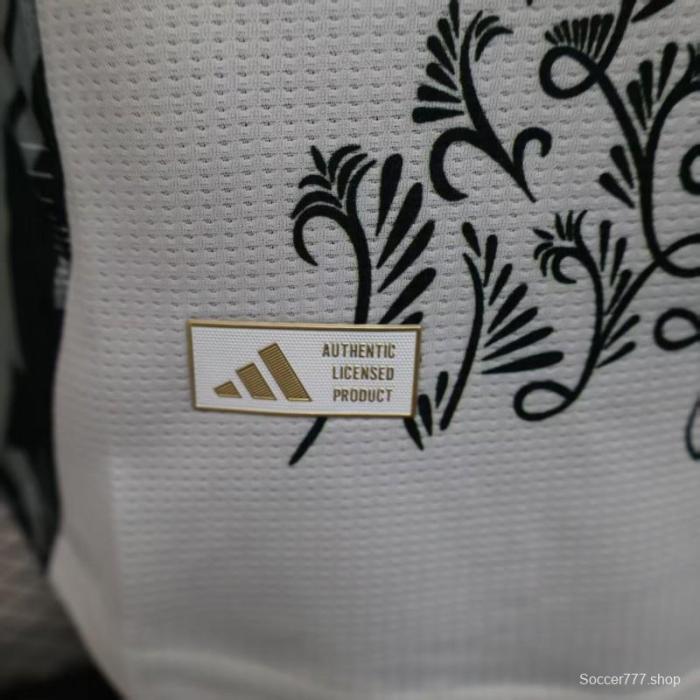 Player Version 2025 Algeria White with Traditional Pattern Jersey