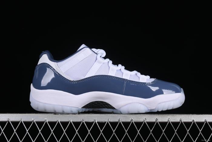 Nike Air Jordan 11 Low  Diffused Blue  Retro Basketball Shoes with Patent Leather Accents - FV5104-104
