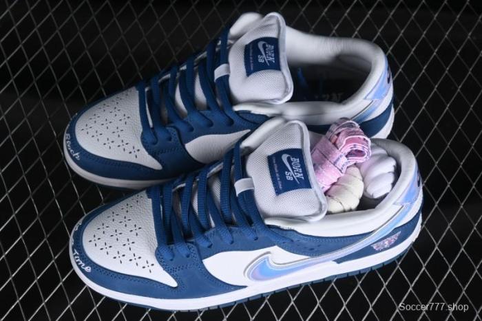 Nike Born x Raised x Nike SB Dunk Low Premium Skate Shoes with Special Foam Swoosh and Snowflake Perforations - FN7819-400