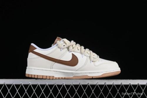 Nike Dunk Low Next Nature  Hemp  Mischievous Doll Soy Milk Bear Maillard Simple and Versatile SB Lace-Up Low-Top Casual Sneakers - DD1873-200
