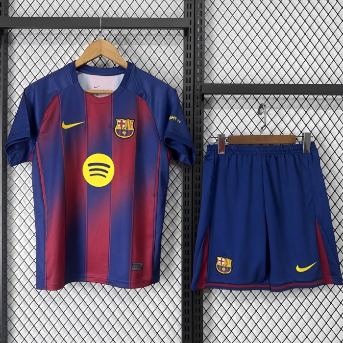25/26 Kids Barcelona Home Jersey
