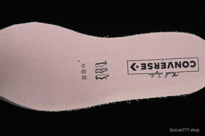 Converse Chuck 70s High Top Canvas Sneakers with Chain Accents in Black & Pink - A09539C