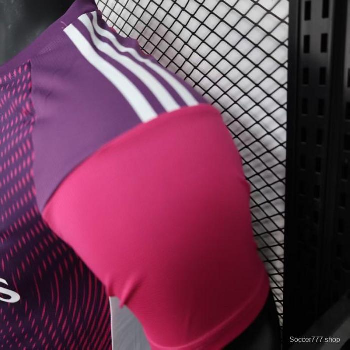 Player Version 25/26 Real Madrid Purple Pink with Geometric Wave Pattern Jersey