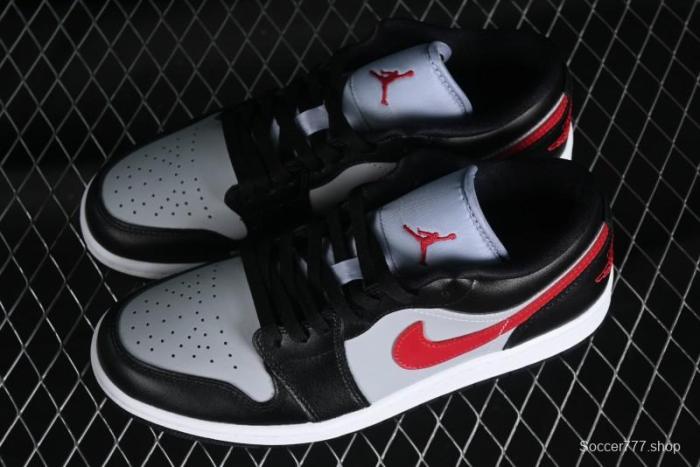 Nike Air Jordan 1 Low AJ1 Black Grey Red Hook Low-Top Culture Basketball Shoes - DC0774-062