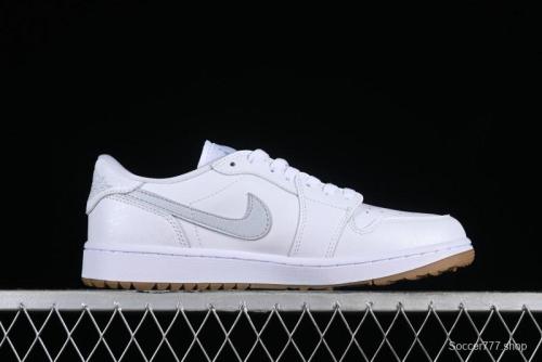 Nike Air Jordan 1 Low Golf Shoes White with Gum Sole - DD9315-111