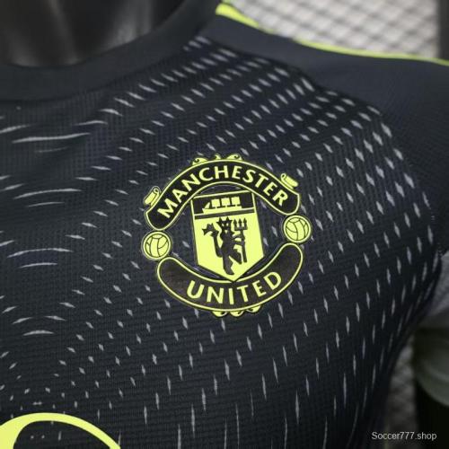 Player Version 25/26 Manchester United Grey with Gradient Wave Pattern Jersey