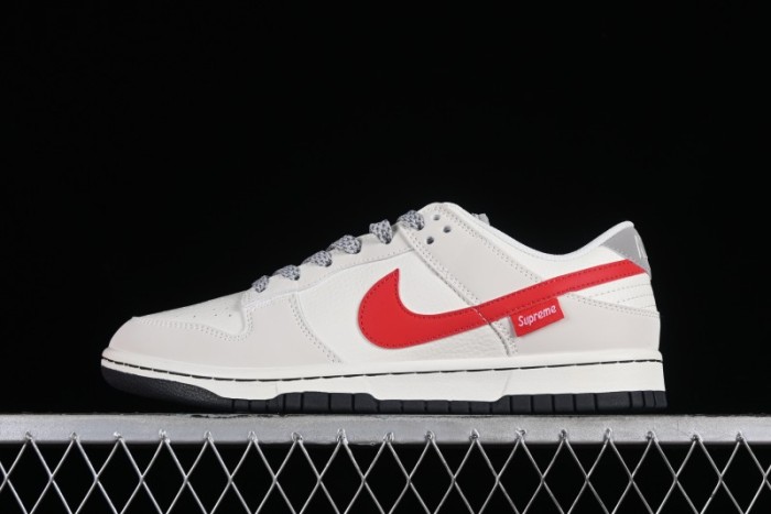 Supreme x Nike SB Dunk Low Casual Skate Shoes with Zoom Air Cushion - DQ1098-333
