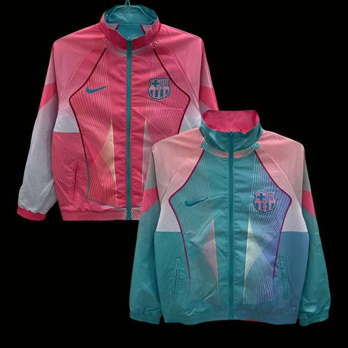 25/26 Barcelona Pink/Blue Reversible Windbreaker
