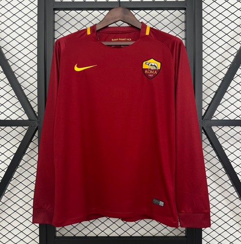 Retro 17/18 Roma Home Long Sleeve Jersey
