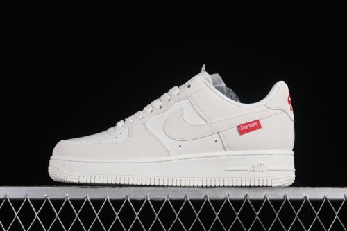 Supreme x Nike Air Force 1'07 Low Off-White Casual Skate Shoes with Zoom Air Cushion - HD1968-007