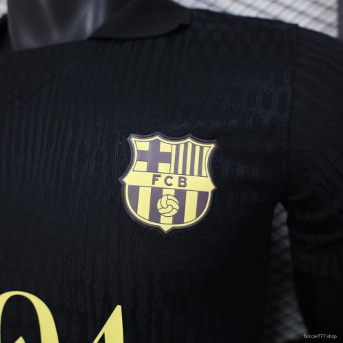 Player Version 25/26 FC Barcelona BLACK Jersey With 304 Sponsor