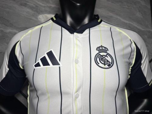 Player Version 25/26 Real Madrid US Pack Baseball Jersey