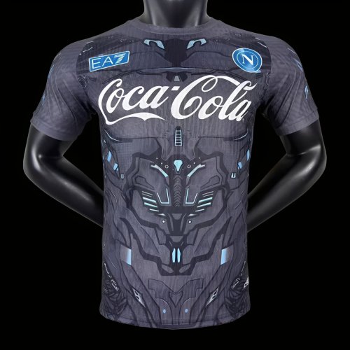 Player Version 25/26 Napoli EA7 Gray with Robotic Armor Pattern Jersey