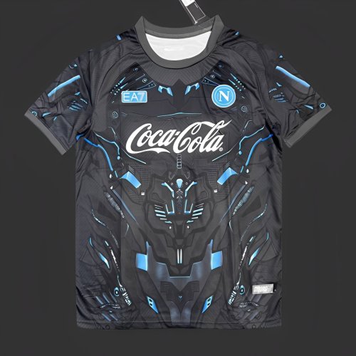 25/26 Napoli EA7 Gray with Robotic Armor Pattern Jersey