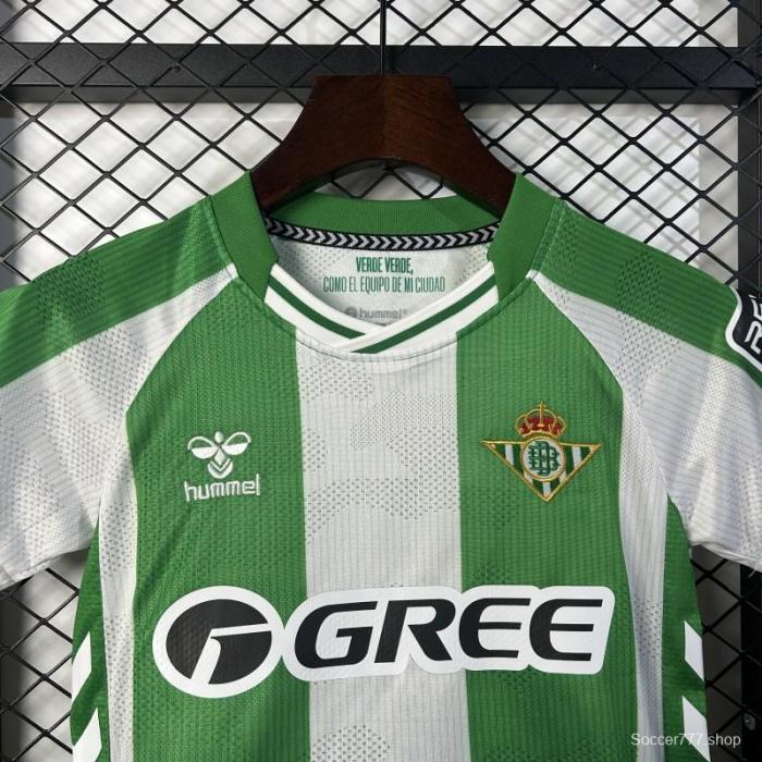25/26 Kids Real Betis Home Size 16-28 Jersey