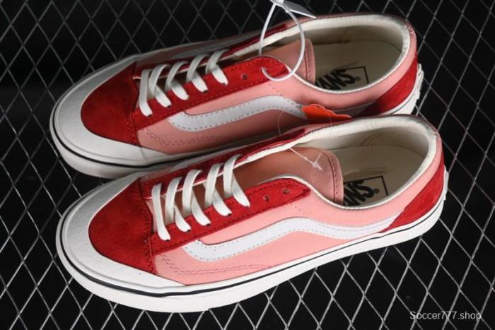Vans Old Skool Reissue 136 High-End Pink Canvas Vulcanized Shoes with Detachable Lightweight Anti-Fatigue Insole - VN000MT6DWB