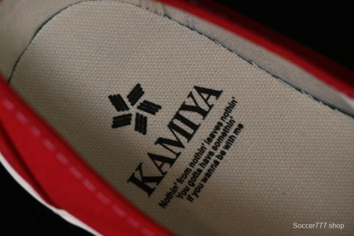 Kamiya x Vulcanize Sneaker 23AW High-End Line Mihara Yasuhiro Dissolution Red Shawn Yue Same Style Painted Letters Low-Top Canvas Shoes