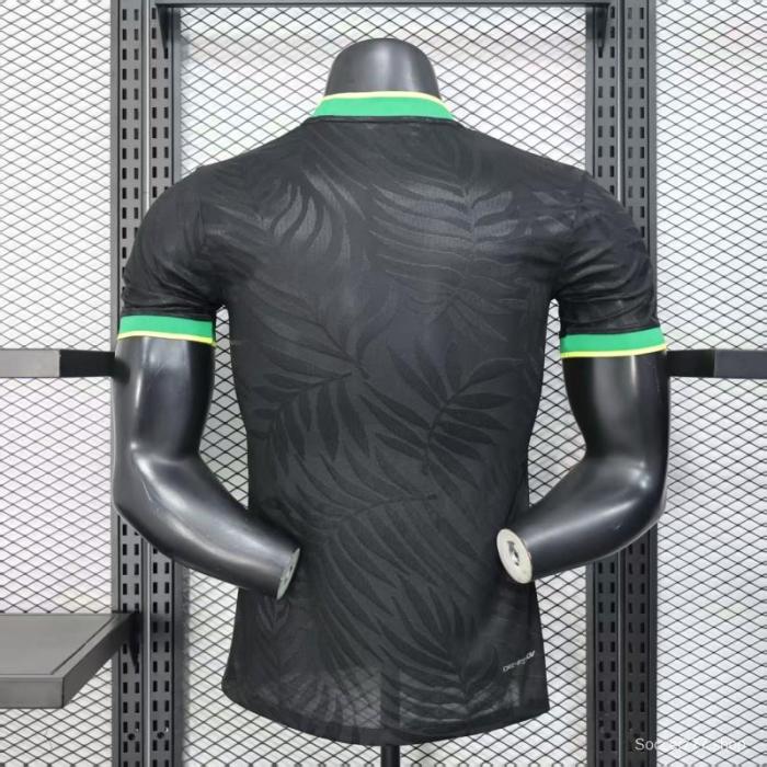 Player Version 2025 Brazil Black with Eagle Print Jersey