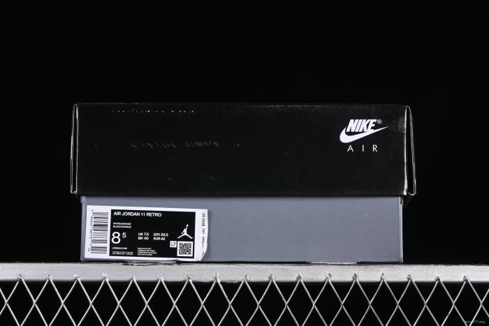 Nike Air Jordan 11 Retro Basketball Shoes with White Orange Design - 378037-002