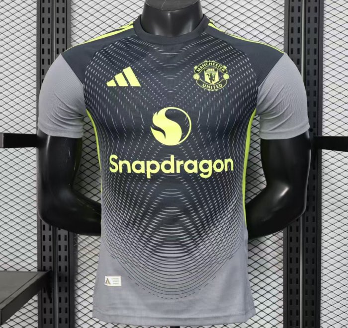 Player Version 25/26 Manchester United Grey with Gradient Wave Pattern Jersey